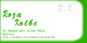 roza kolbe business card