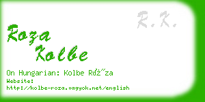 roza kolbe business card